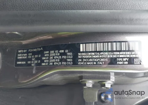 2016 Jeep Renegade Limited from USA, damaged, VIN ZACCJBDT4GPC86515